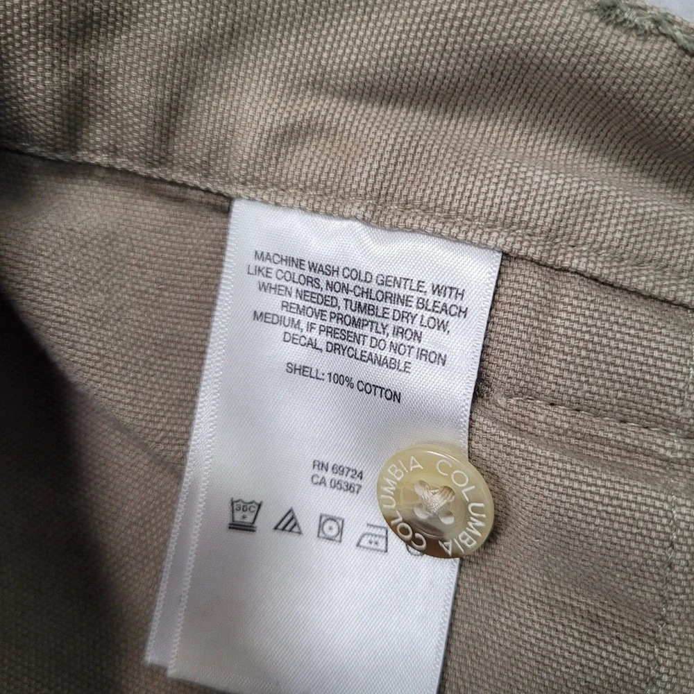 Columbia PFG Mens XL Khaki Half Moon Cargo Shorts FM4012 Fishing Hiking Tan